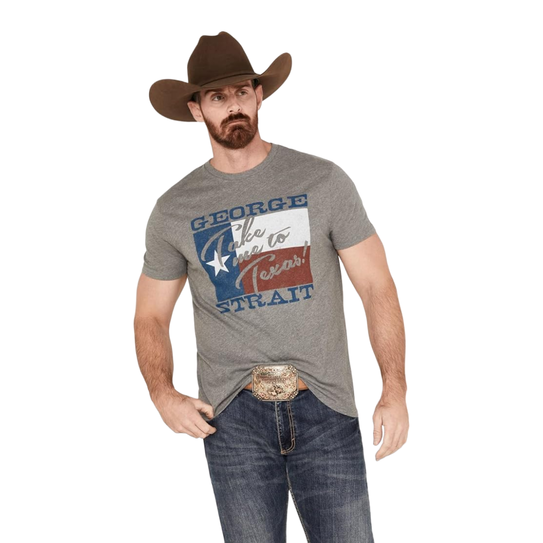 Wrangler Men's George Strait Short Sleeve Grey Shirt