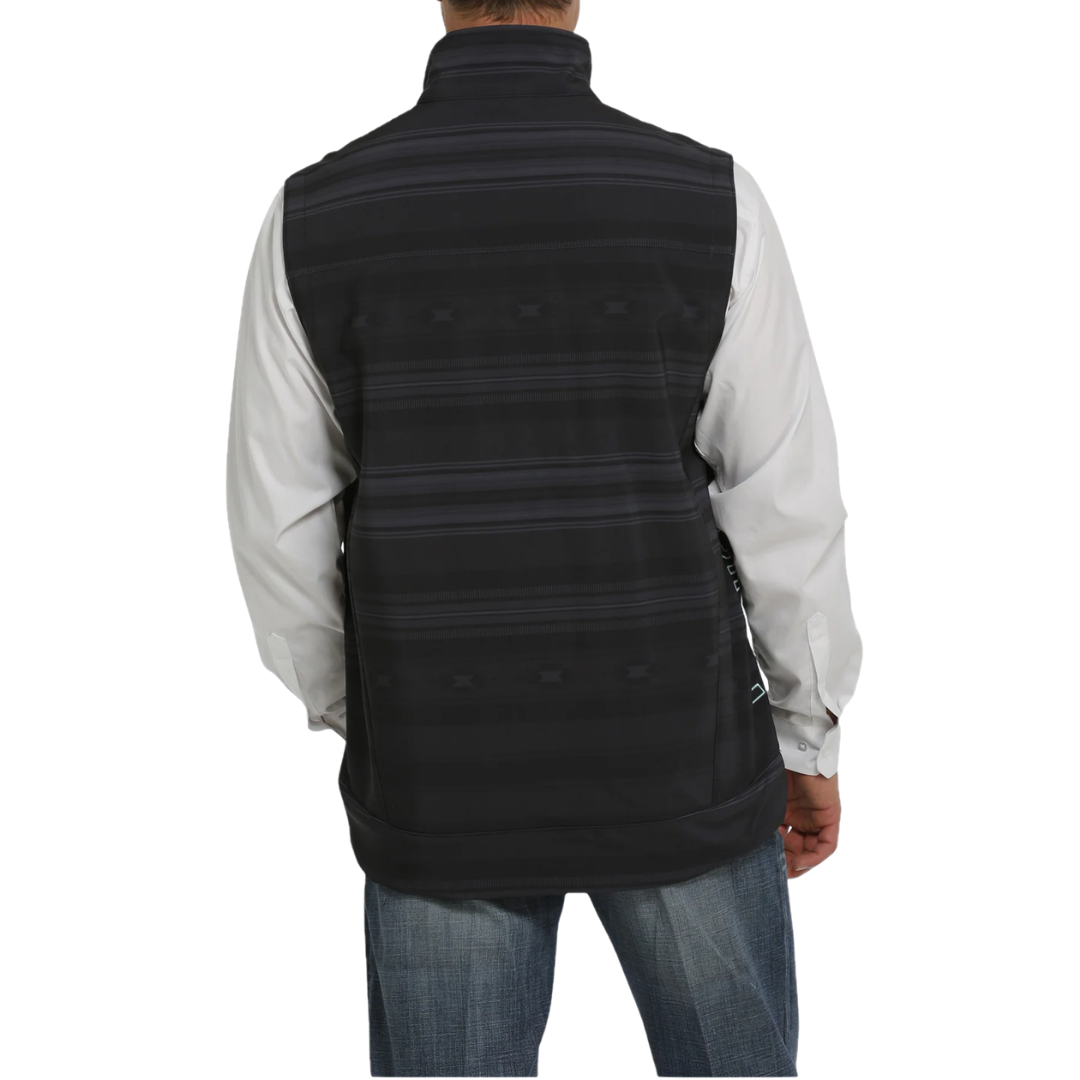 Wrangler Men's Black Aztec Printed Bonded Vest