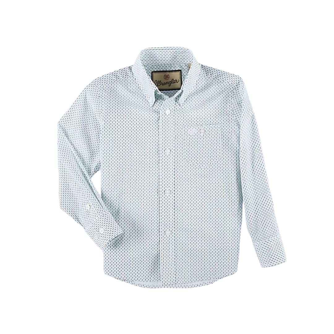 Wrangler Youth Boy's Classic Button-down White Shirt
