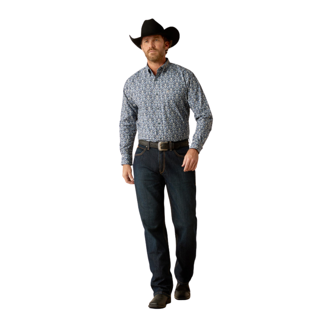 Ariat Men's Team Orlando Classic Fit Blue Shirt - Big