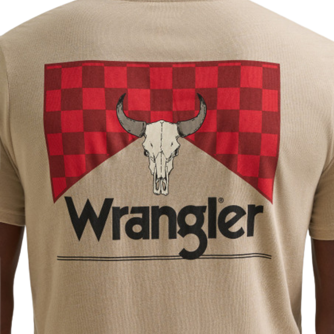 Wrangler Men's Graphic Tan T-Shirt