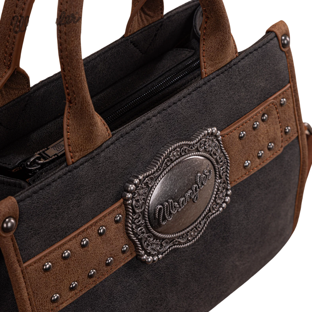 Wrangler Women's Cow Print Black Tote