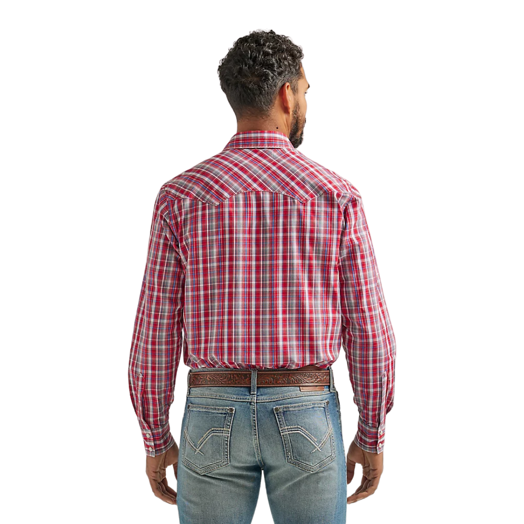 Wrangler Men's Wrinkle Resist Red Shirt