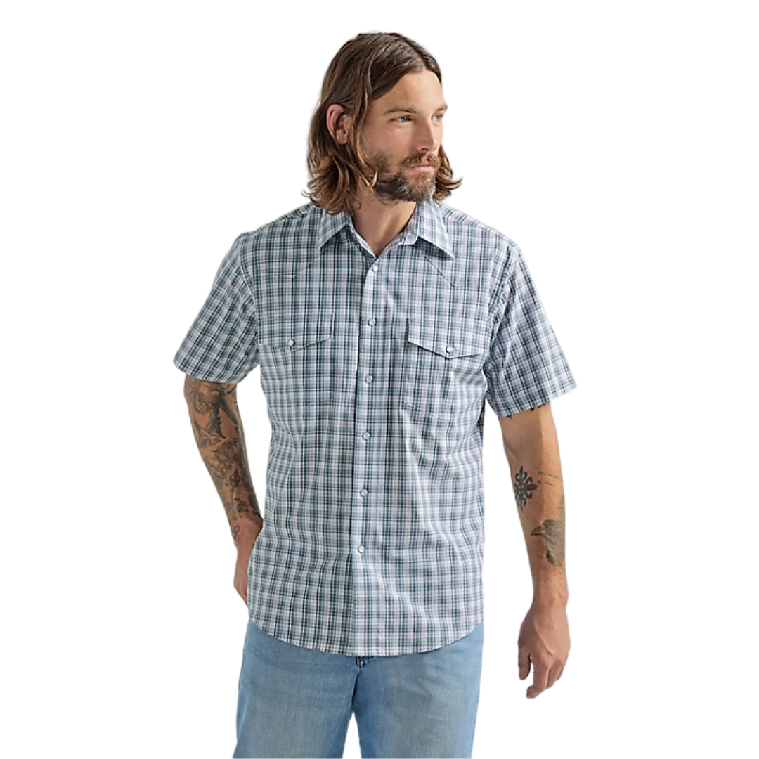 Wrangler Men's Western Snap Wrinkle Resist Shirt
