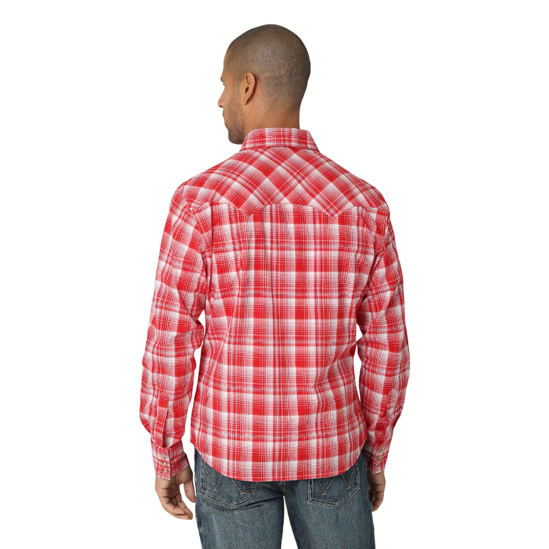 Wrangler Men's Retro Snap Pocket Red Shirt