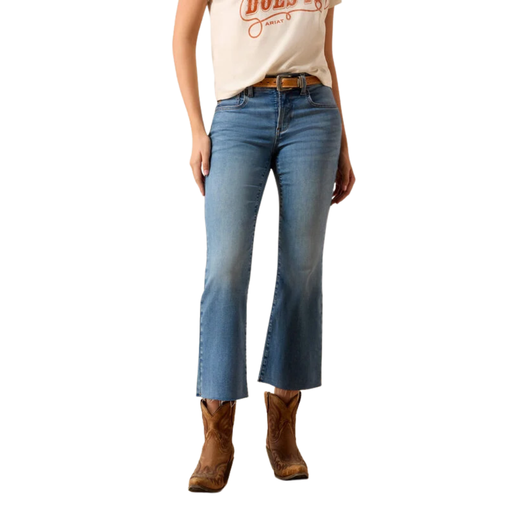 Ariat Women's Kick Flare Denim Blue Jeans