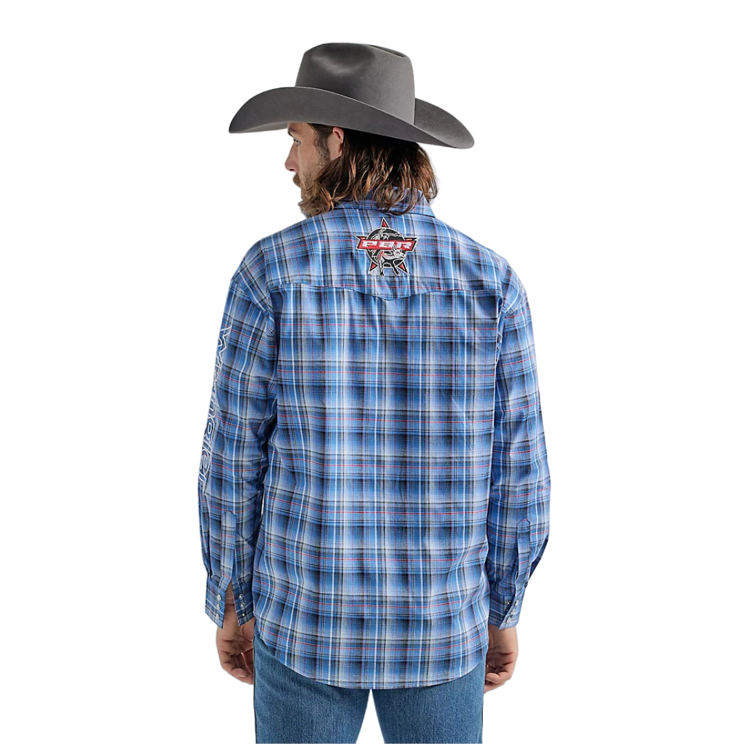 Wrangler Men's PBR Logo Navy Blue Shirt