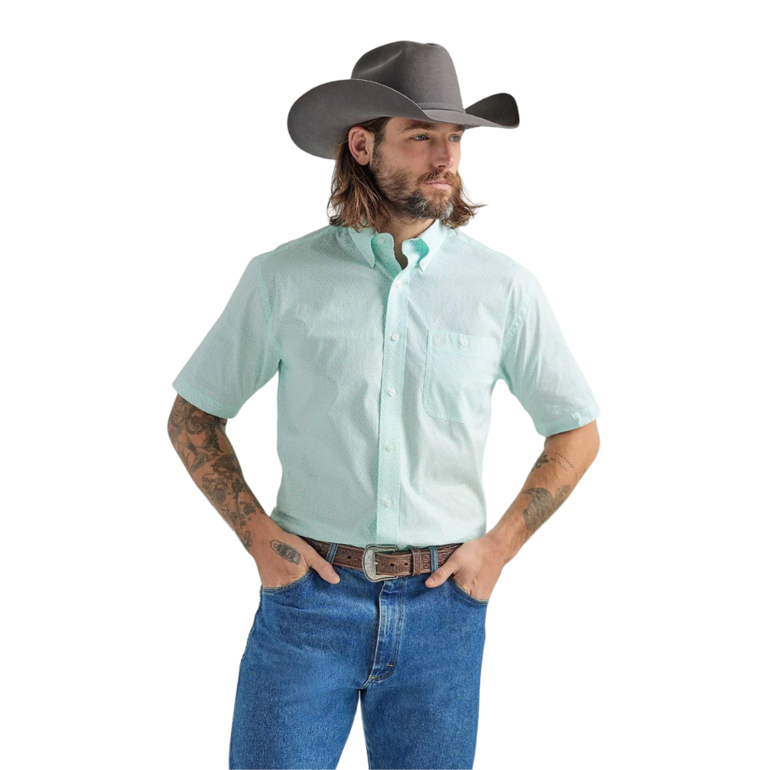 Wrangler Men's George Strait Turquoise Shirt
