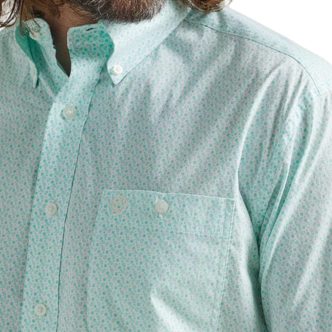 Wrangler Men's George Strait Turquoise Shirt