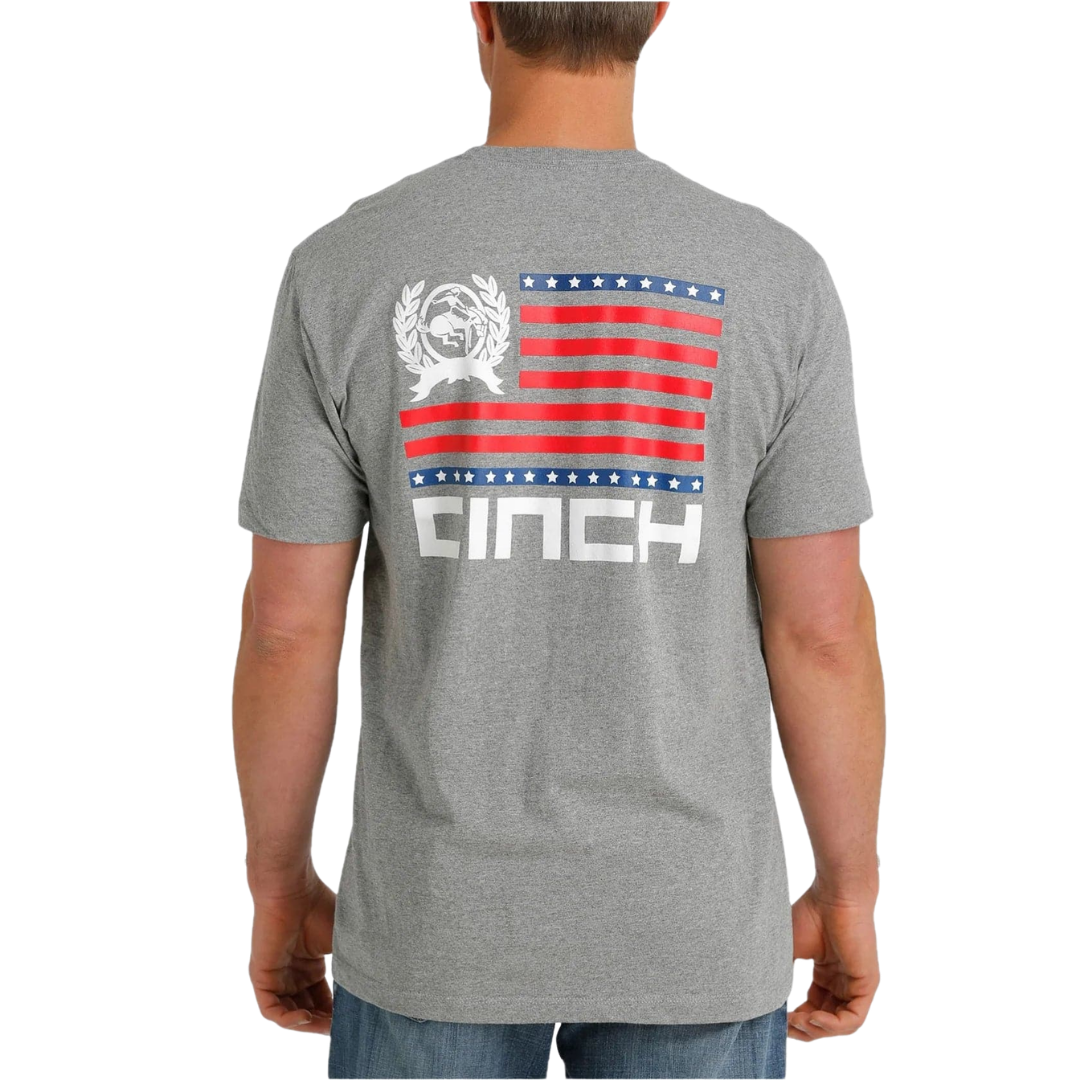 Cinch Men's Grey Patriotic T-Shirt
