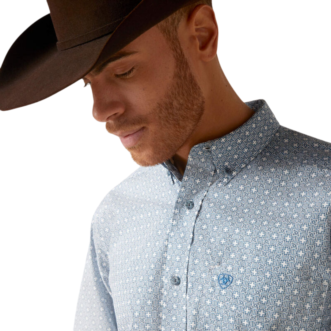 Ariat Men's Gery Classic Fit Blue Shirt