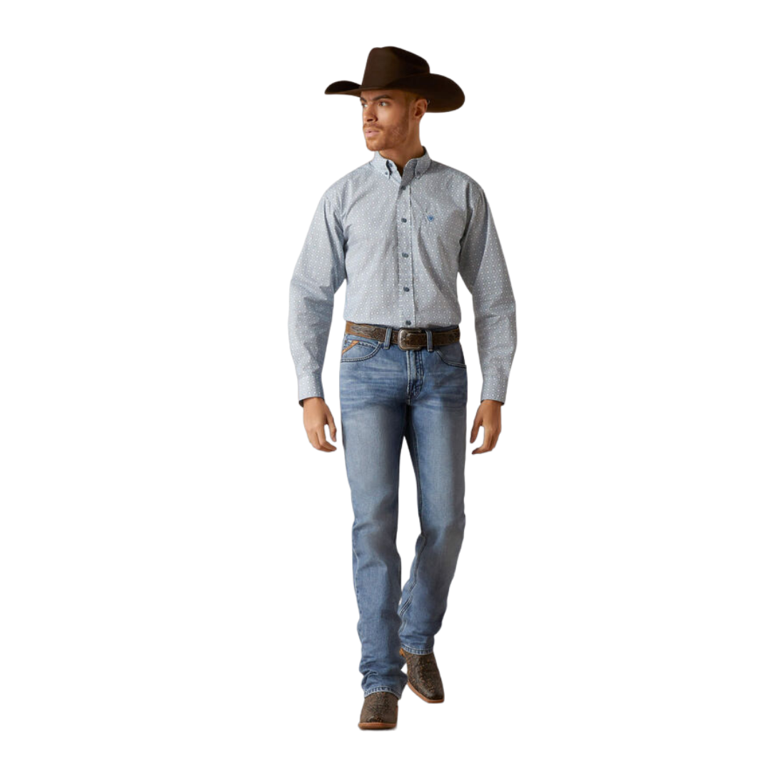Ariat Men's Gery Classic Fit Blue Shirt