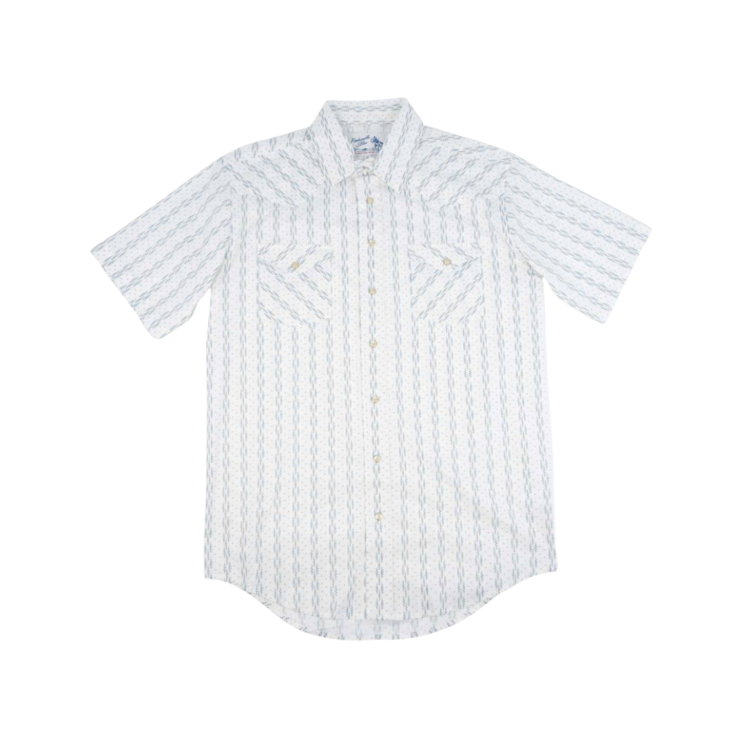 Panhandle Slim Men's Vintage Wallpaper Classic Fit White Shirt