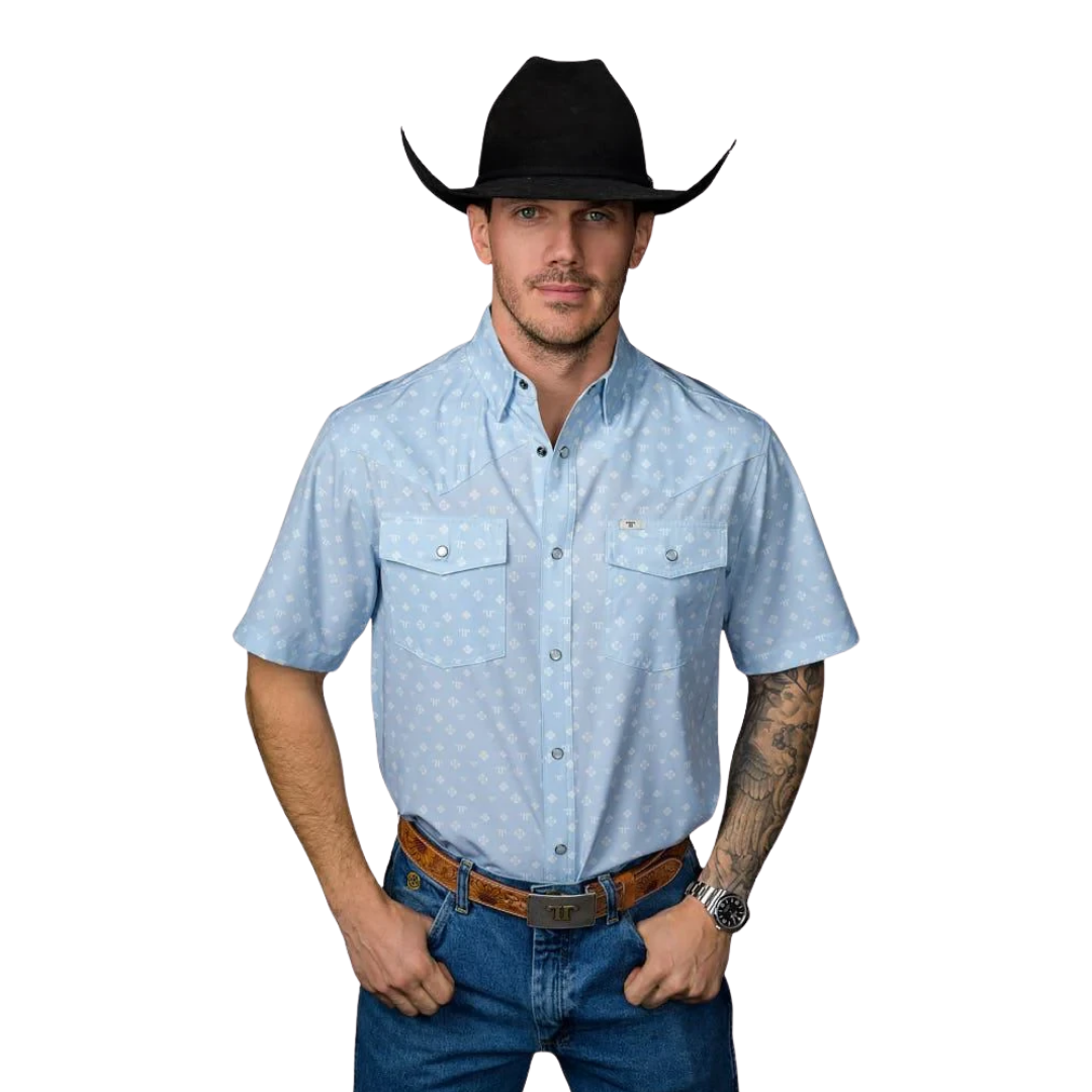 Ferrell Men's The Remi Snap Blue Shirt