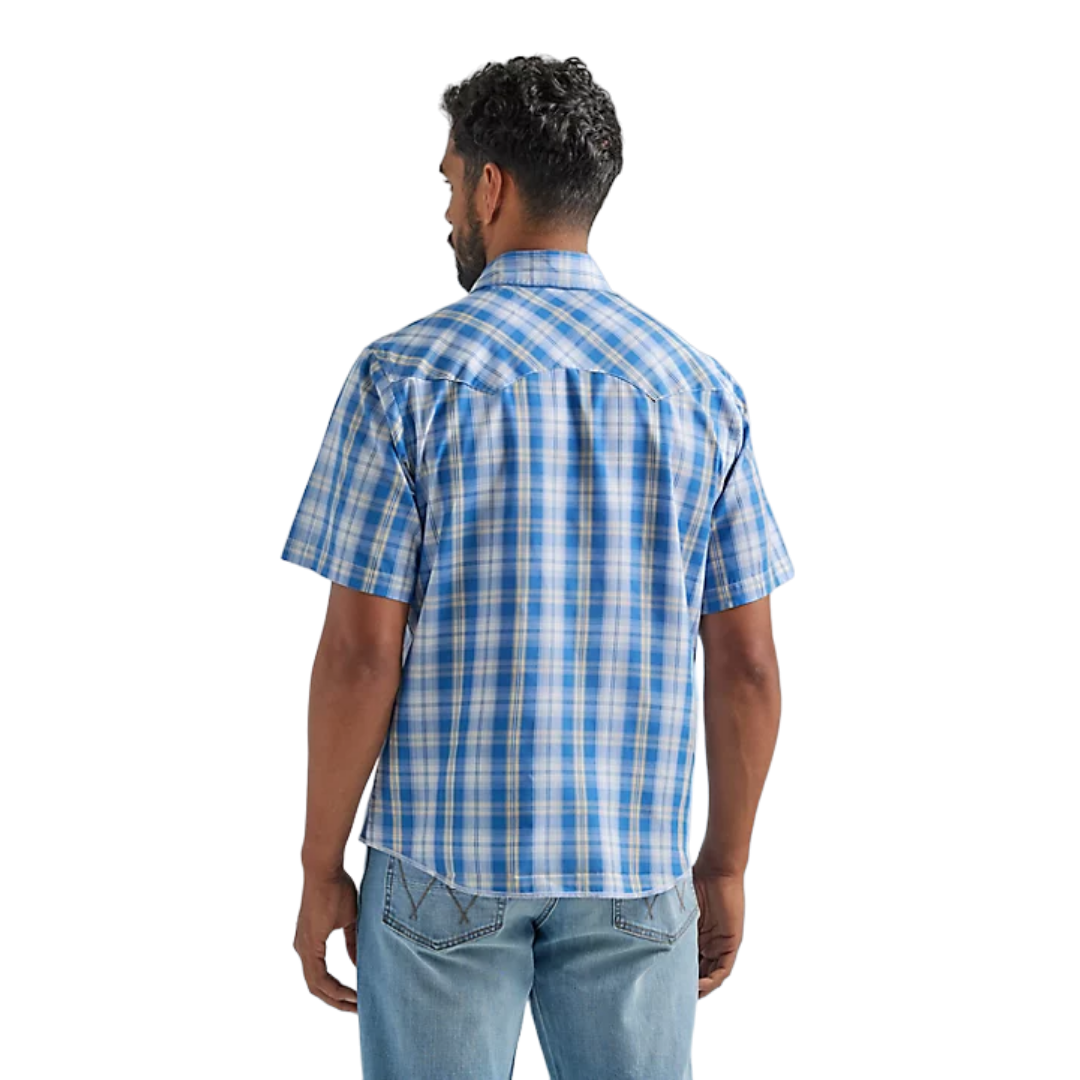 Wrangler Men's Fashion Plaid Blue Shirt