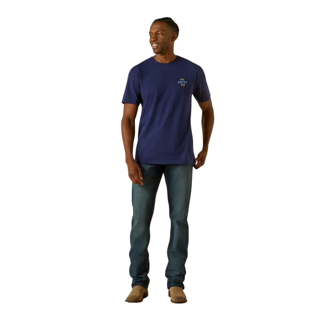 Ariat Men's Woven Graphic Navy T-Shirt