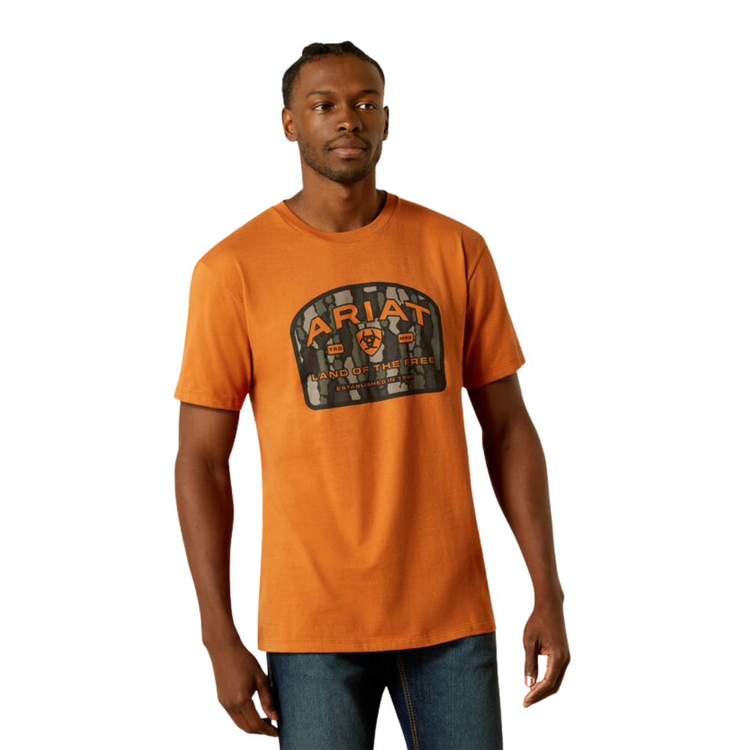 Ariat Men's Camo Badge Adobe T-Shirt