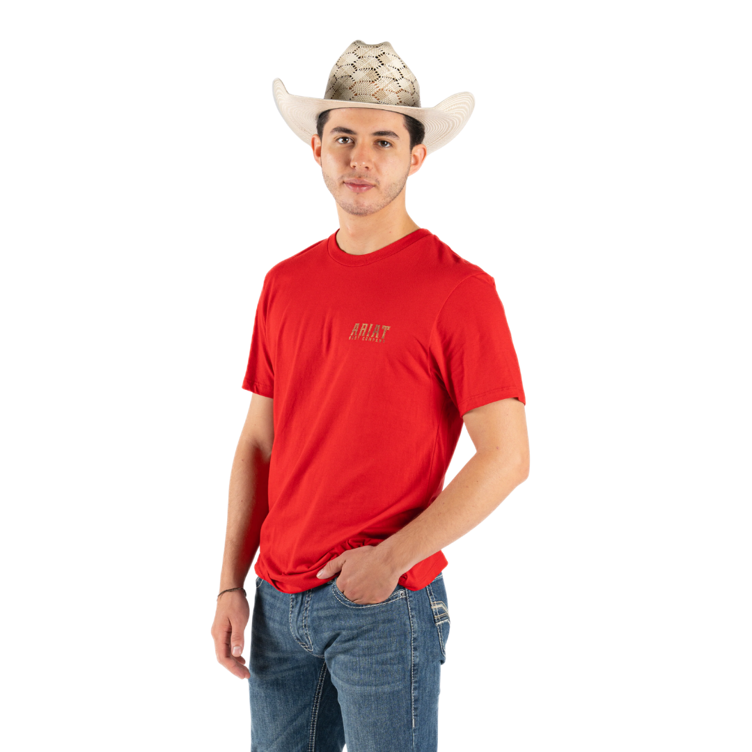 Ariat Men's Leather Shield Red T-Shirt