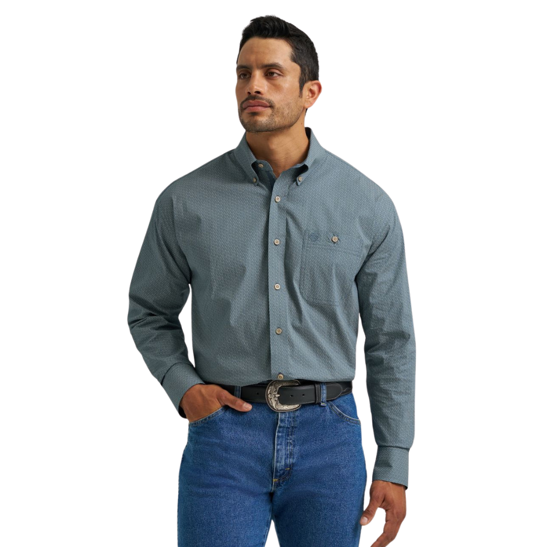 Wrangler Men's George Strait Print Mallard Shirt