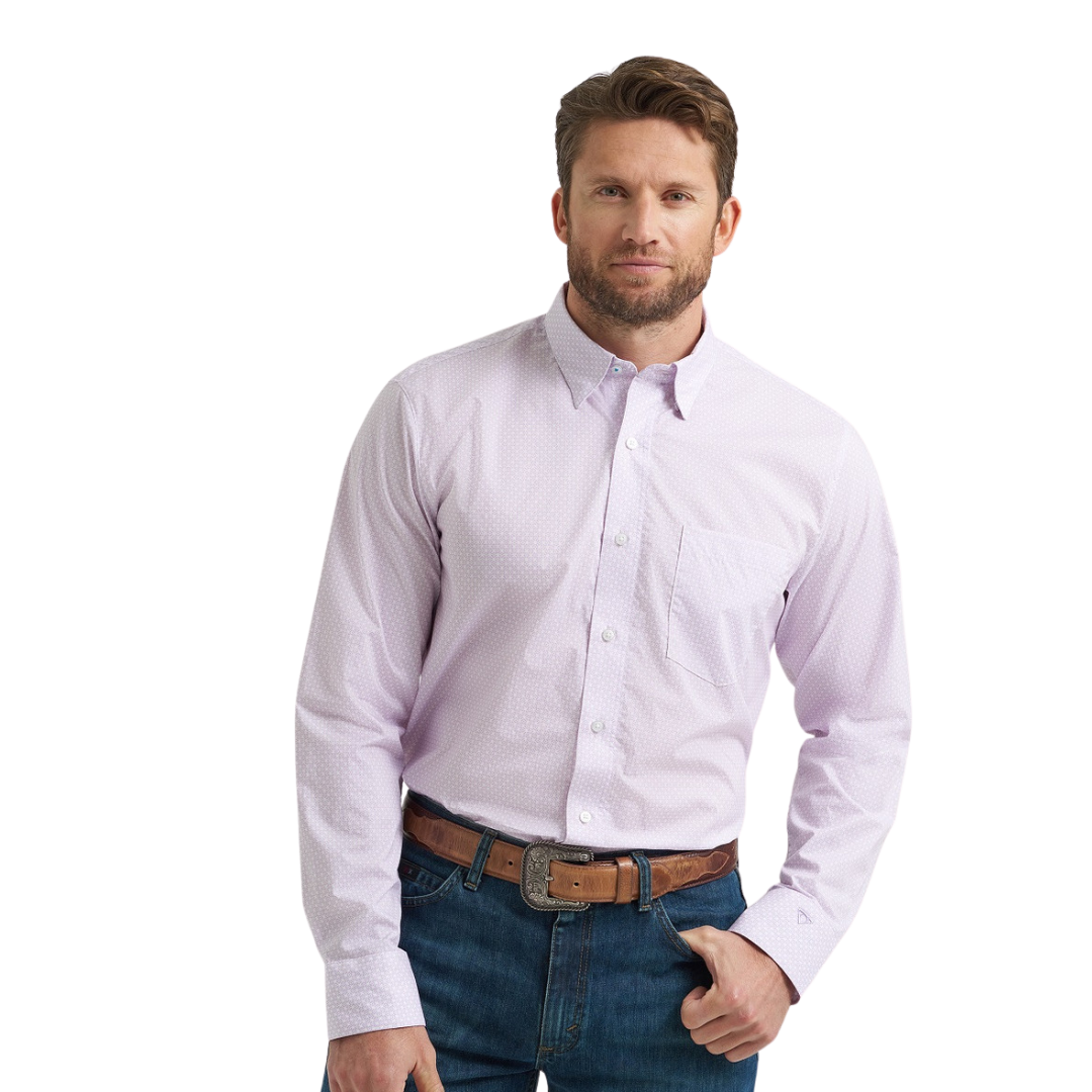 Wrangler Men's Cody Johnson Print Lilac Shirt