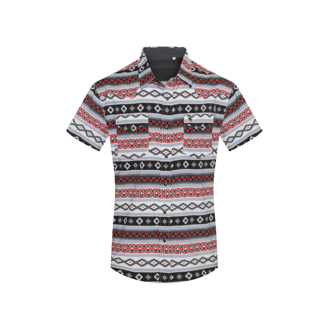 Avalon Men's Print Snap Multicolor Shirt