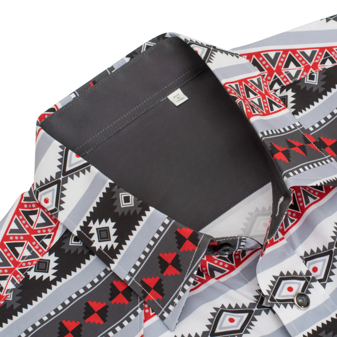Avalon Men's Print Snap Multicolor Shirt