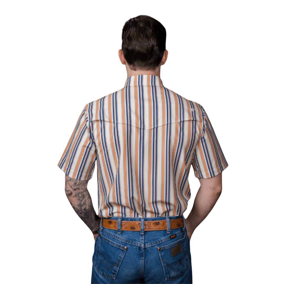 Ferrell Men's The Jackson Short Sleeve Snap Cream Shirt