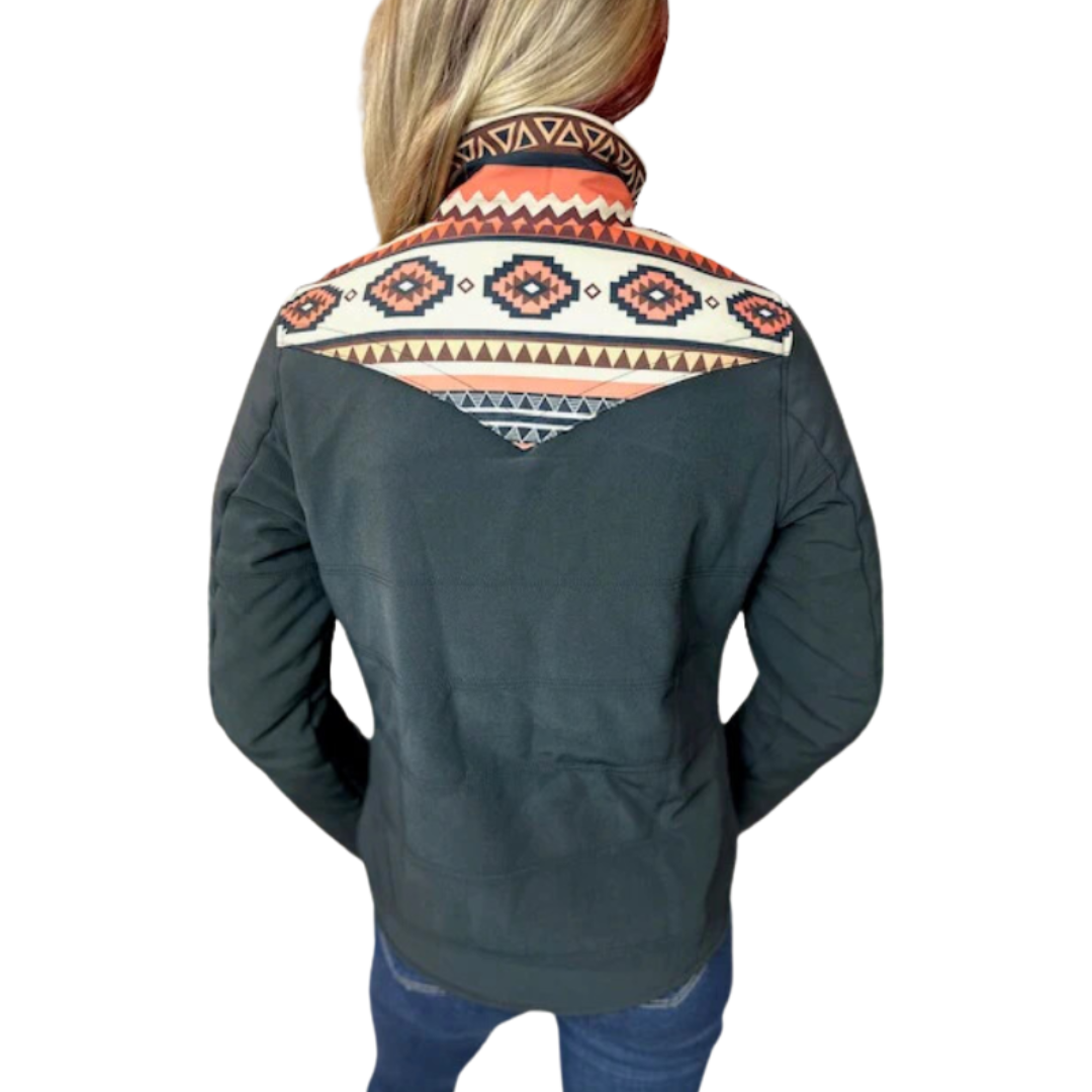 Montana Women's Aztec Puffer Green Jacket