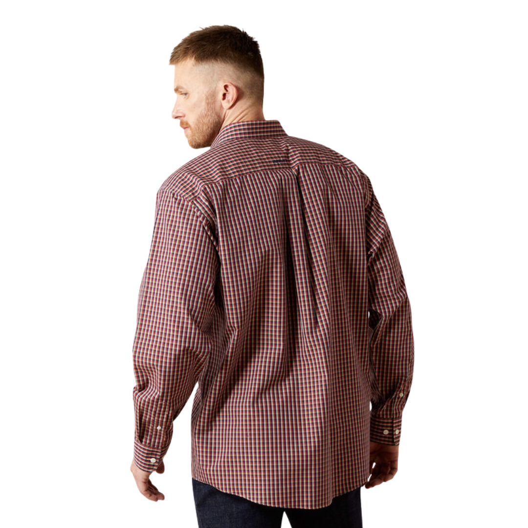 Ariat Men's Wrinkle Free Benson Classic Fit Red Shirt