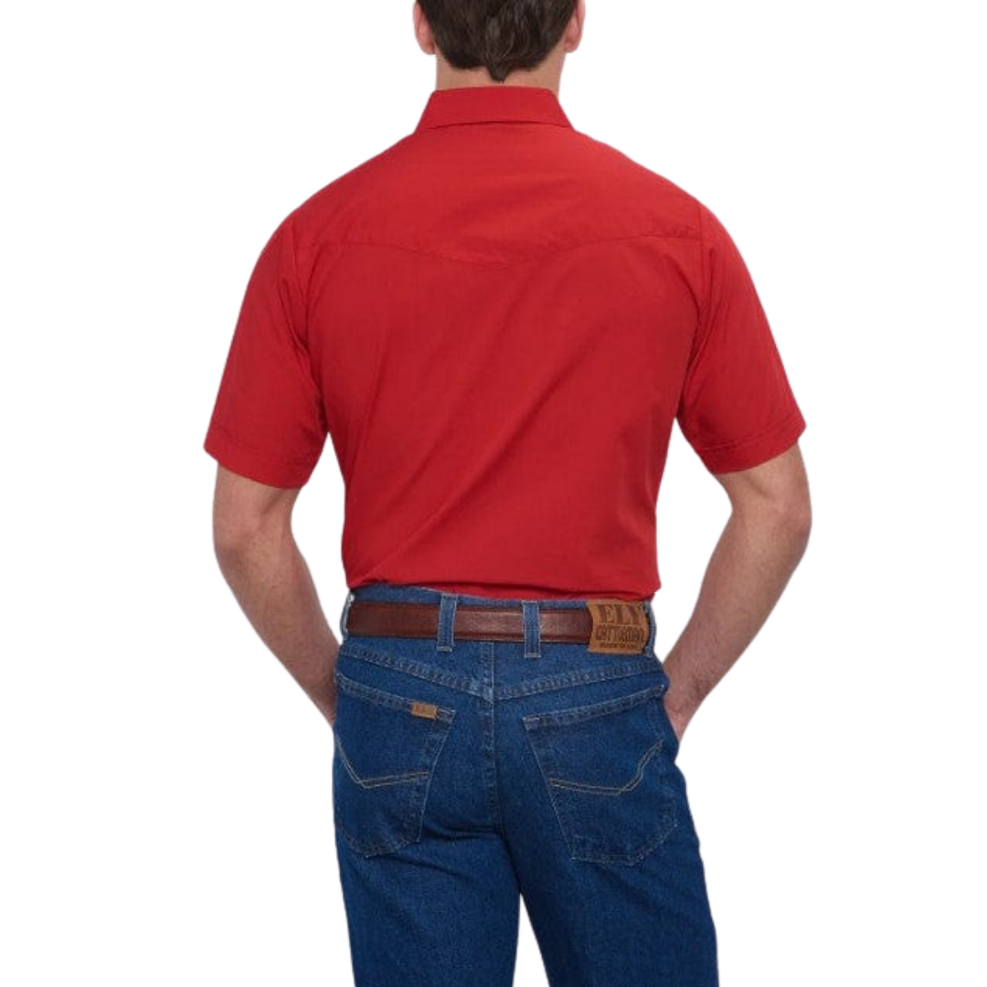 Ely & Walker Men´s Short Sleeve Solid Red Shirt