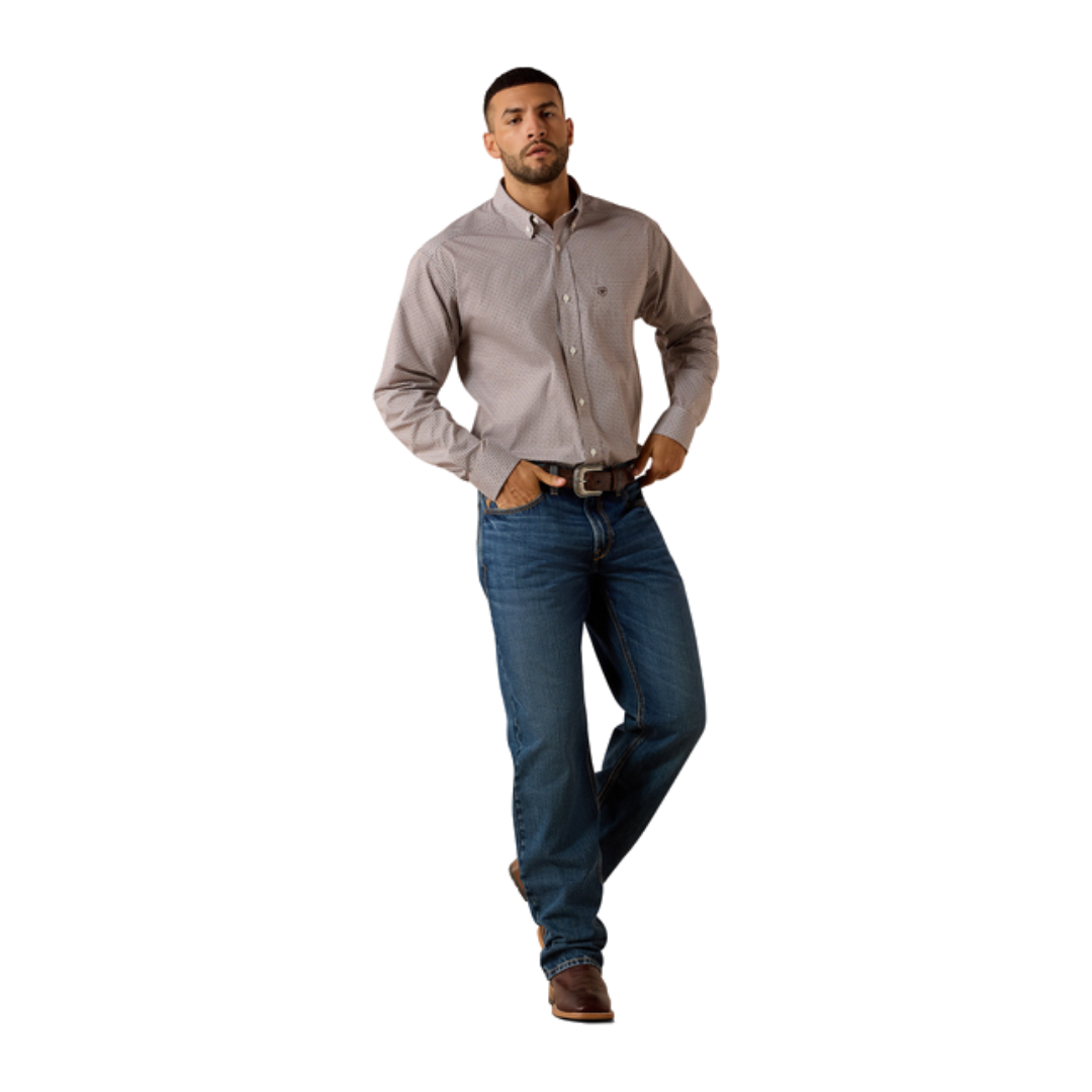 Ariat Men's WF Alden Classic Chestnut Grey Shirt