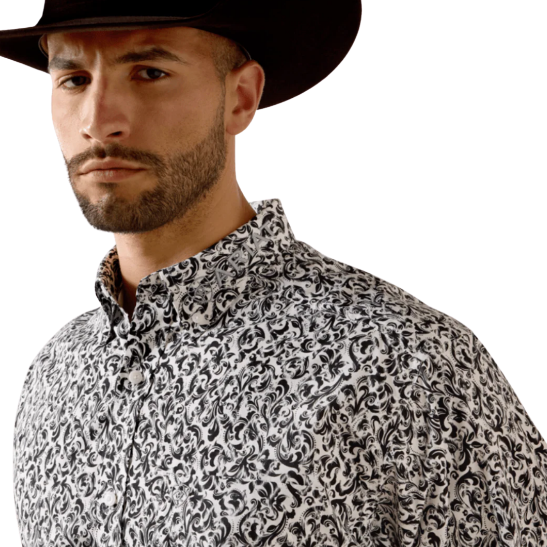Ariat Men's Team Janson Long Sleeve Grey Shirt