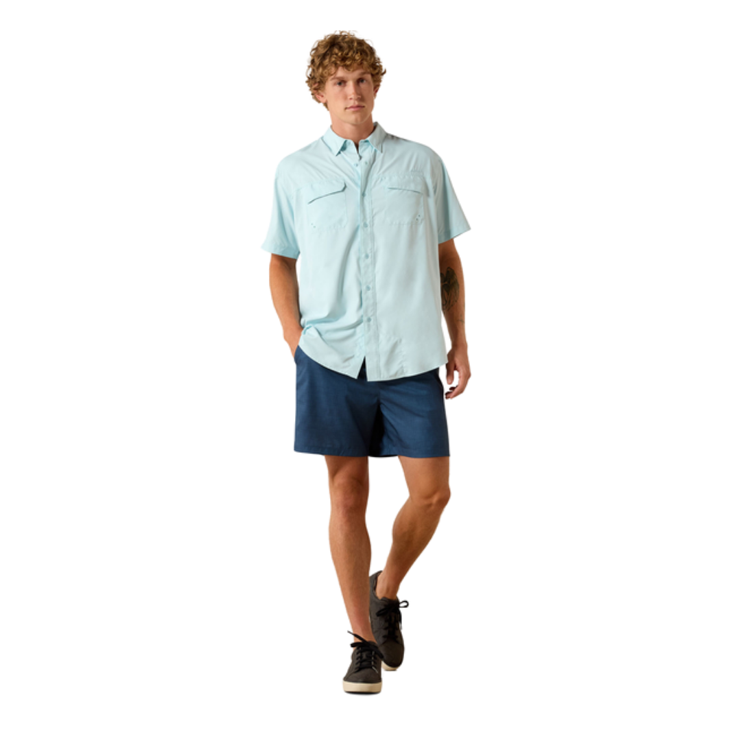 Ariat Men's Outbound Glow Performance Blue Shirt