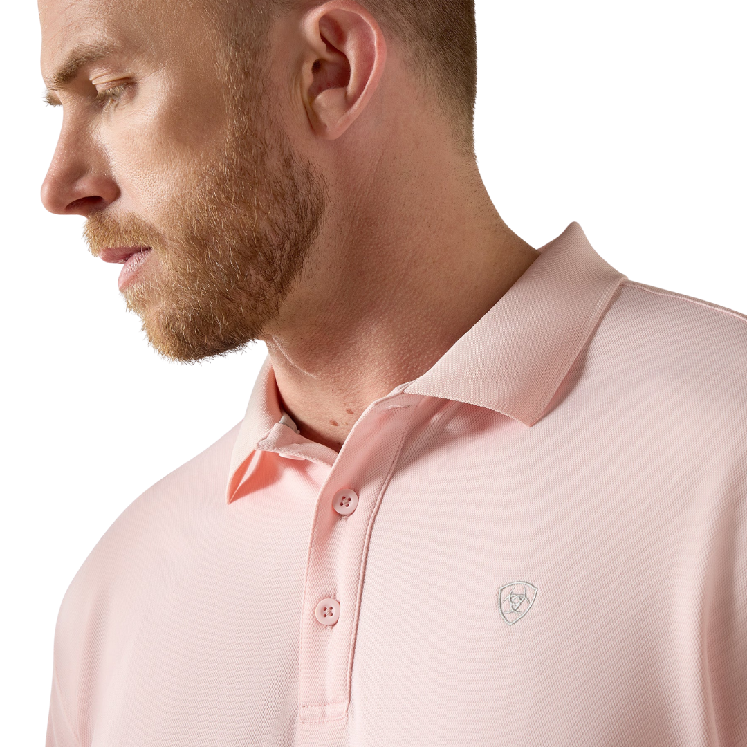 Ariat Men's Polo Performance Icy Pink Shirt