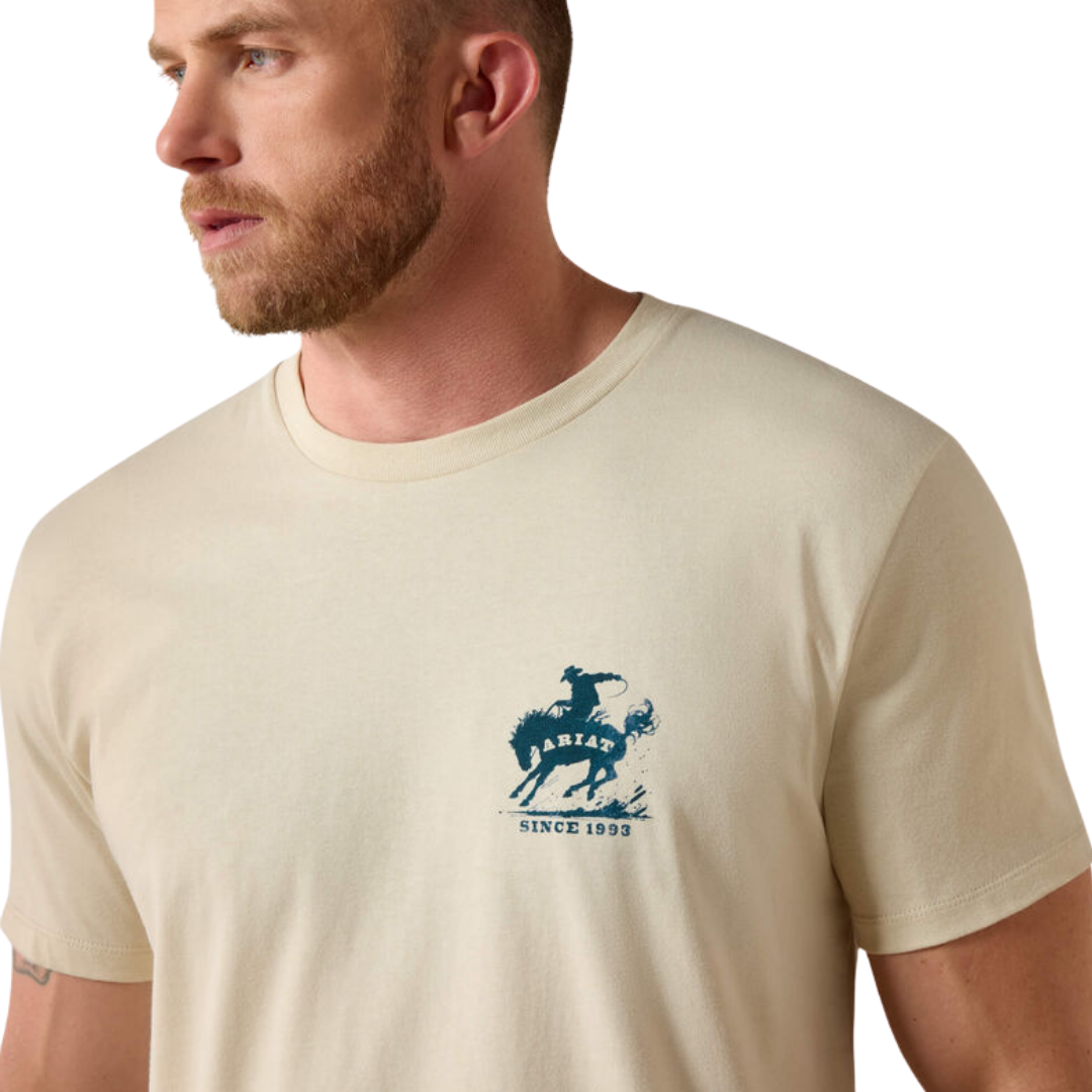 Ariat Men's Split Freedom Painted Light Brown Tee Shirt