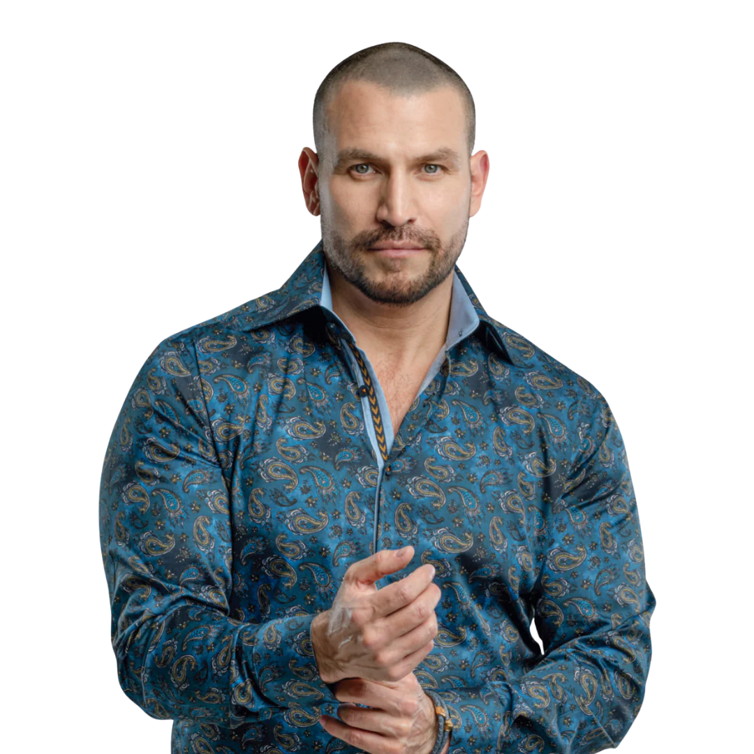 Ranger's Usa Men's Rafael Amaya Luxury Blue Shirt