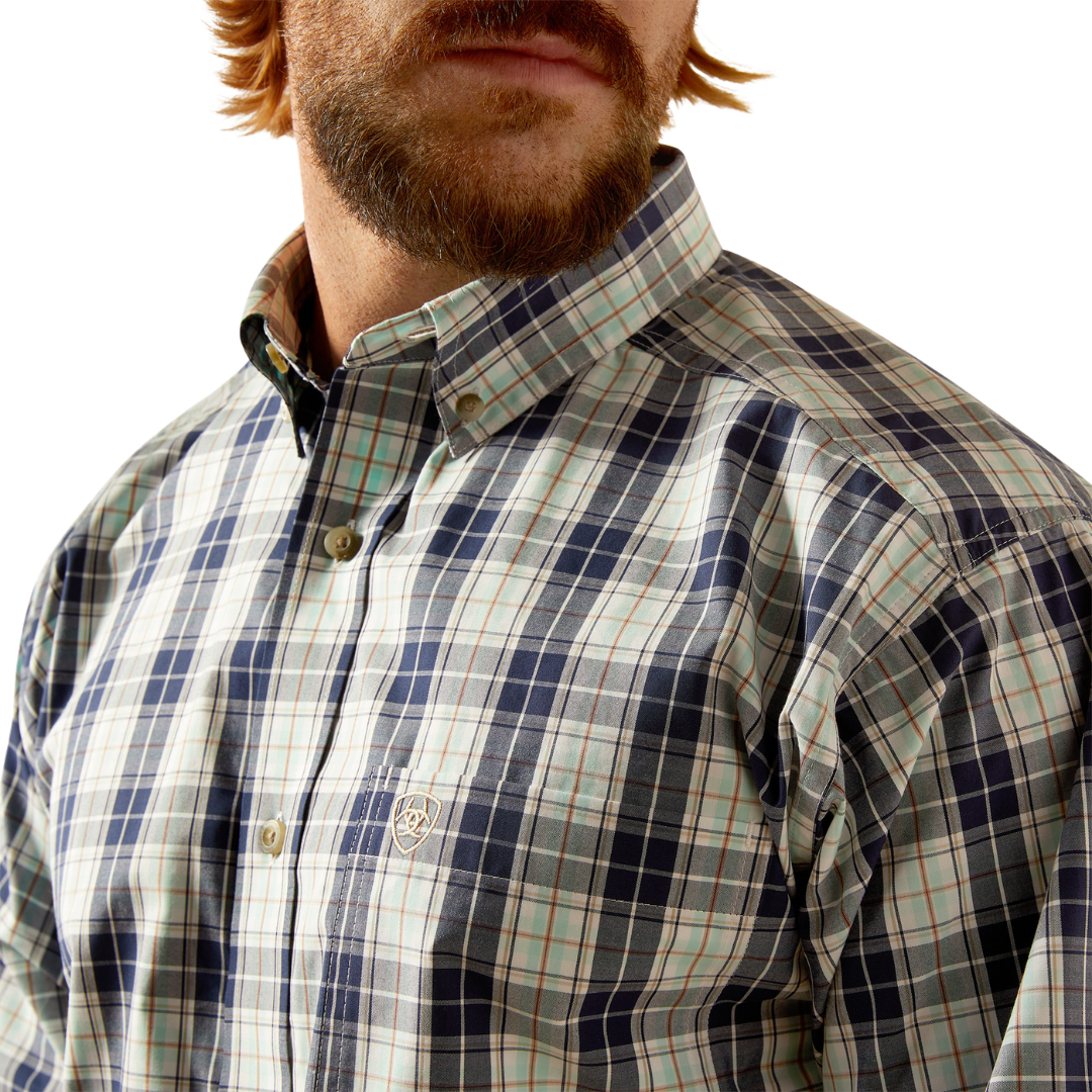 Ariat Men's Pro Series Curtis Classic Fit Blue Shirt