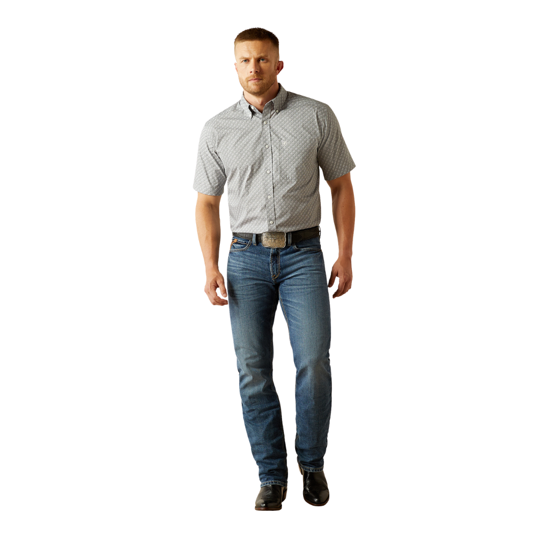 Ariat Men's Obert Classic Fit Blue Shirt