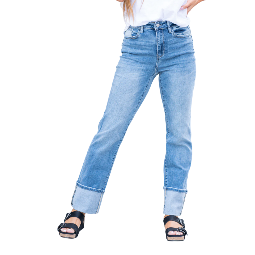 Judy Woman's Torrington High Rise Cuffed Blue Jean
