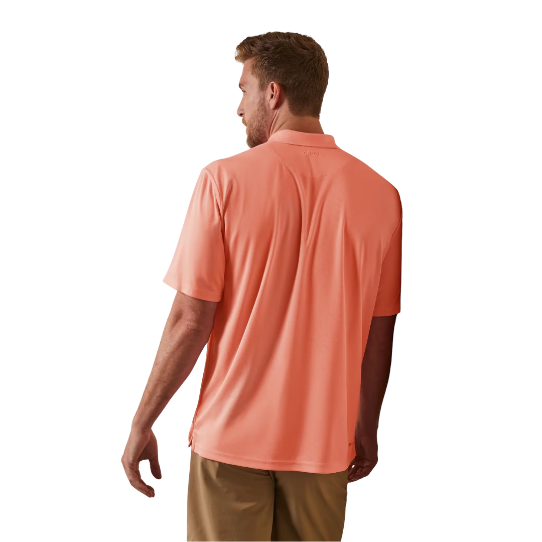 Ariat Men's Peach Echo Pink Polo Shirt