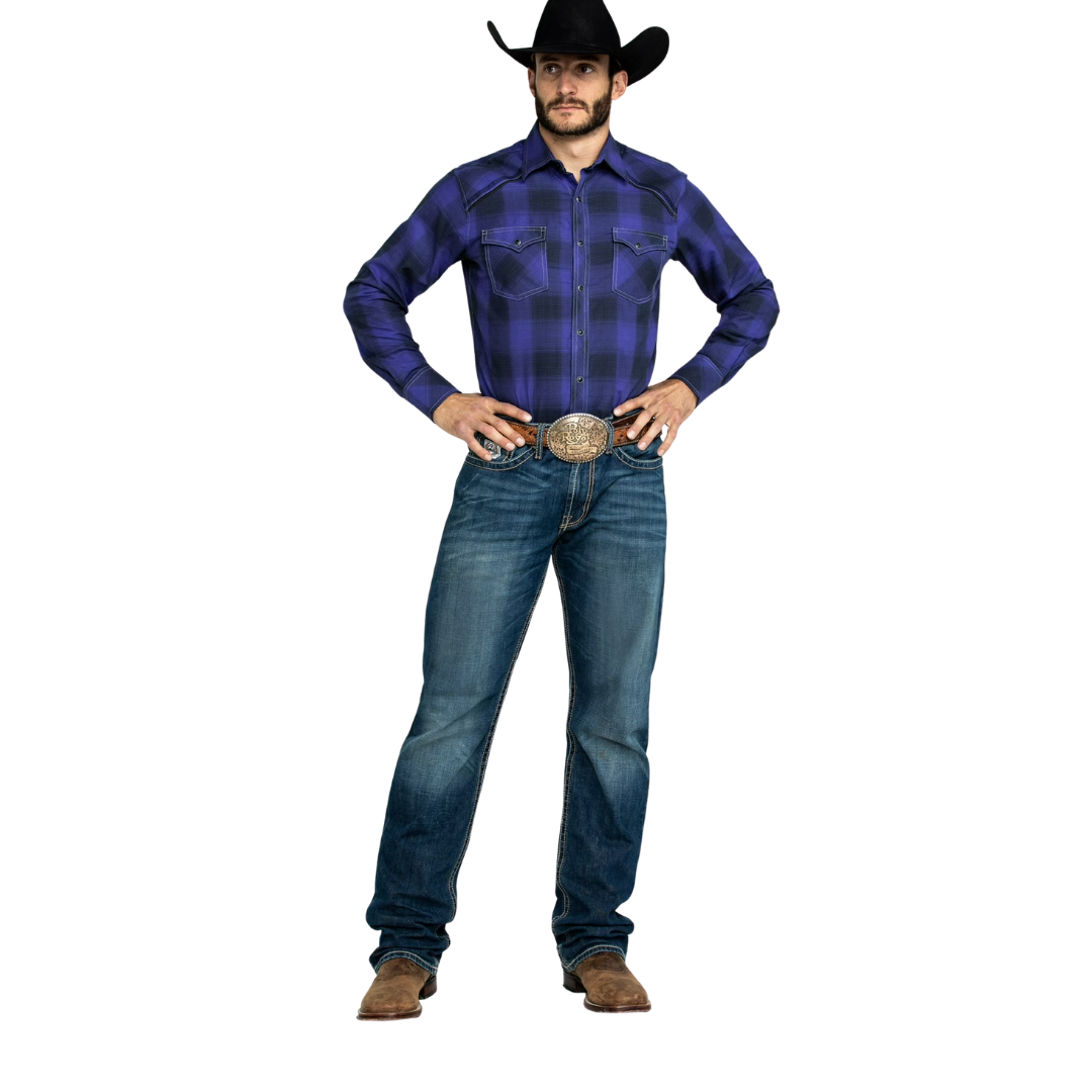 Wrangler Men's Rock 47 Printed Long Sleeve Shirt