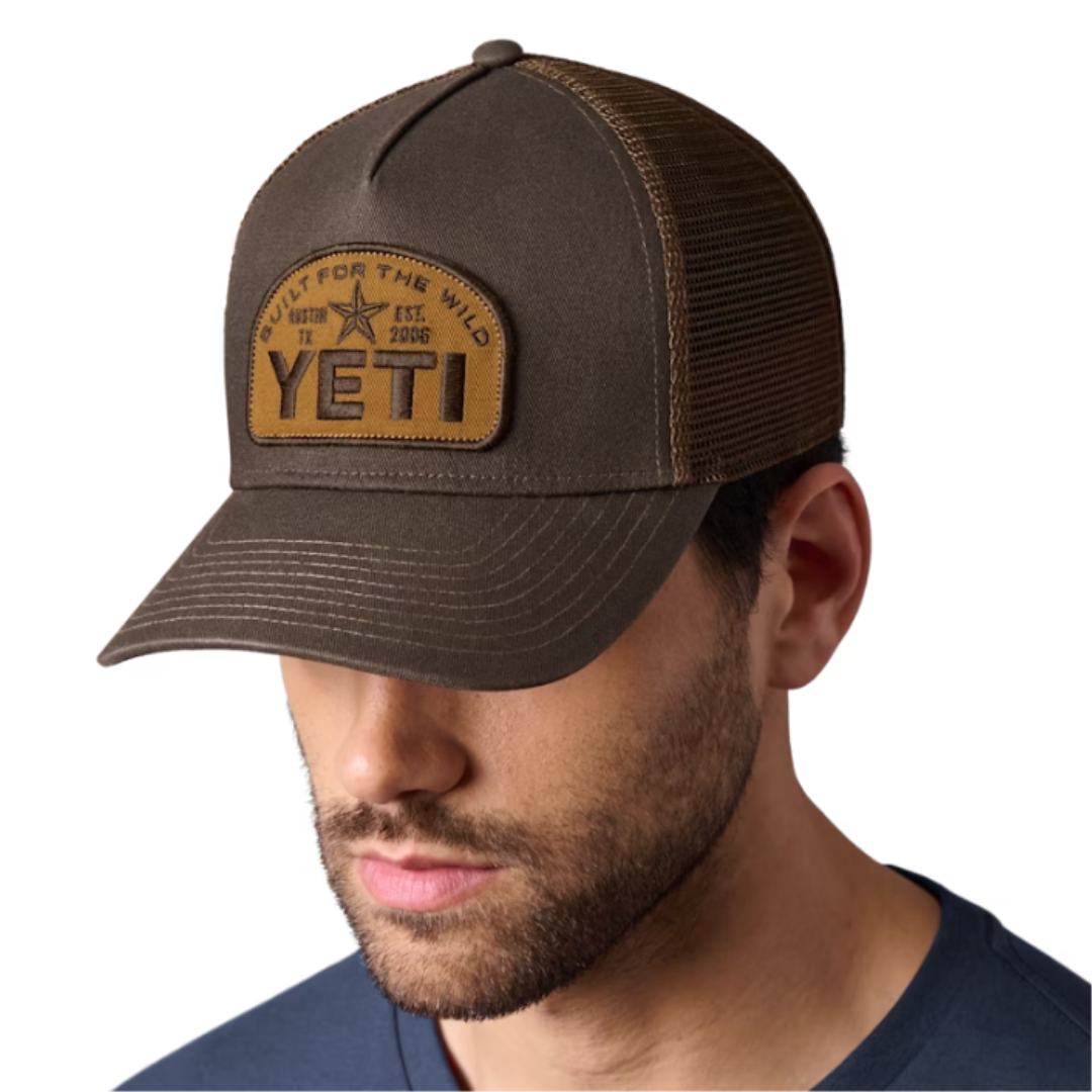 Yeti Men's Star Decal Pro Trucker Black Coffee Cap
