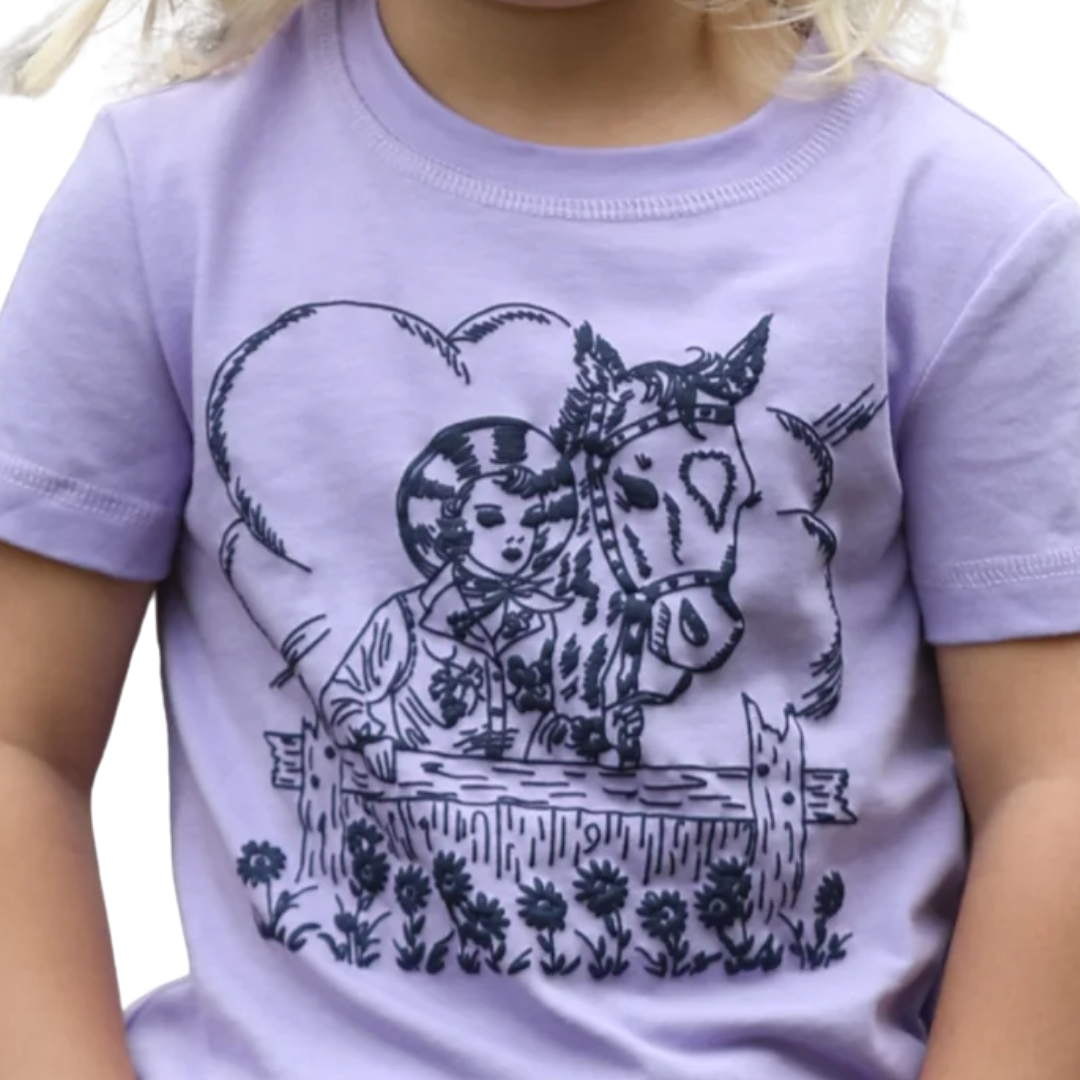 Cinch Toddler Girl's Graphic Lilac T-Shirt
