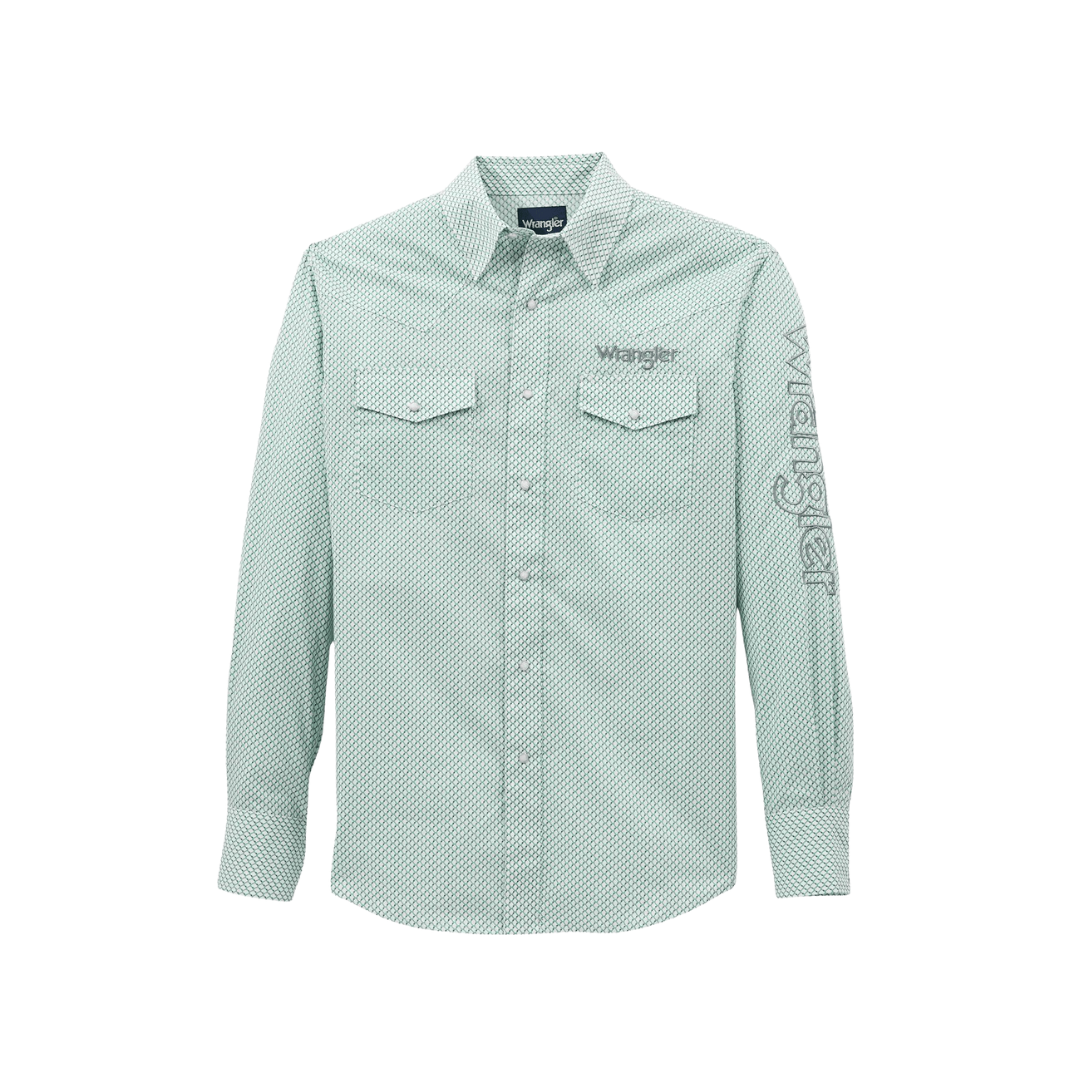 Wrangler Men's Classic Fit Green Shirt