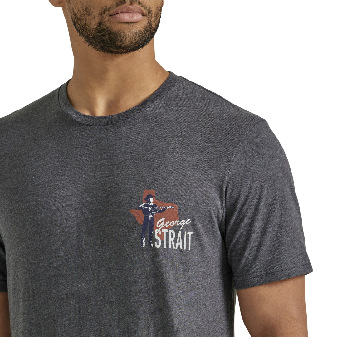 Wrangler Men's George Strait Grey Tee Shirt
