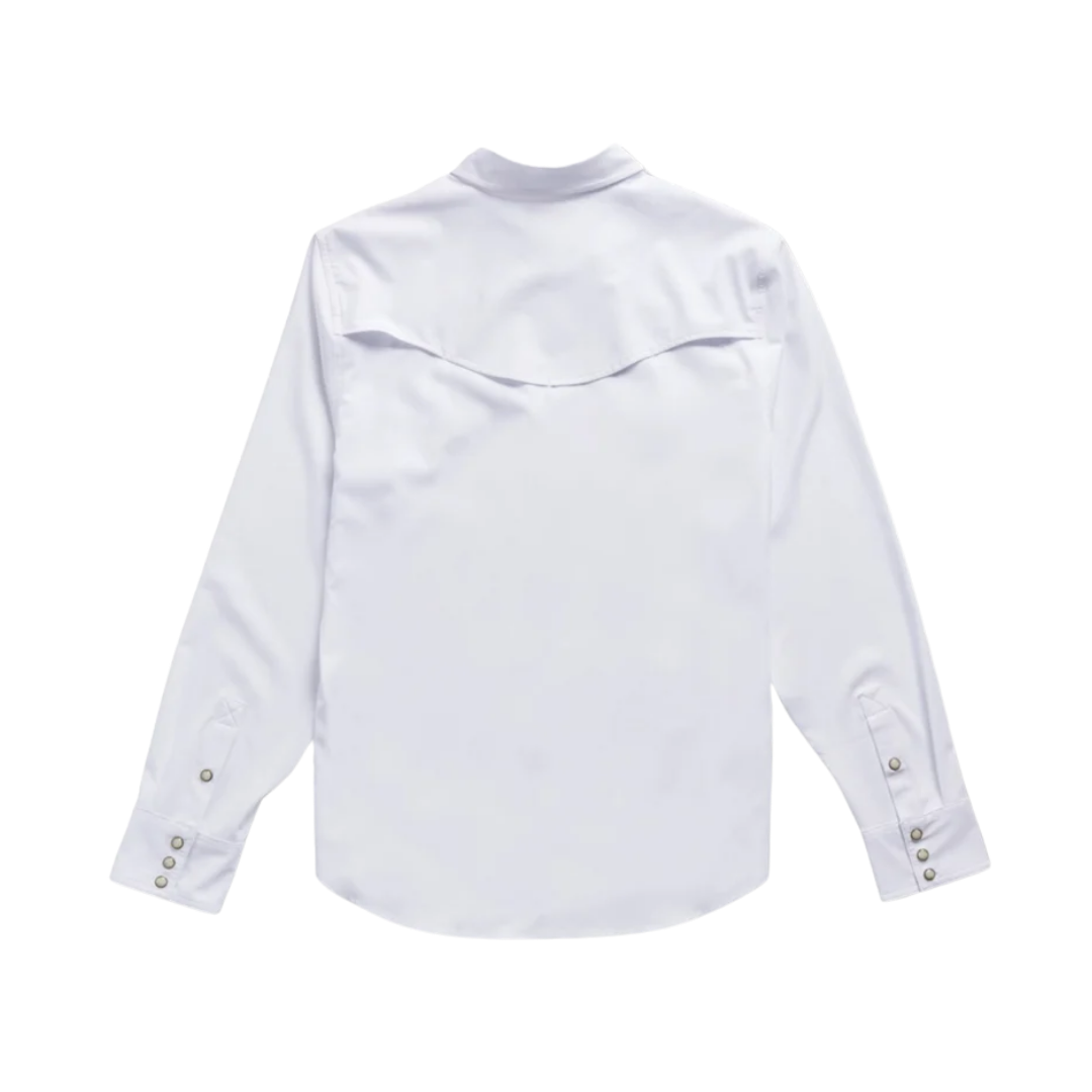 Tecovas Men's Western Pearl Snap White Shirt