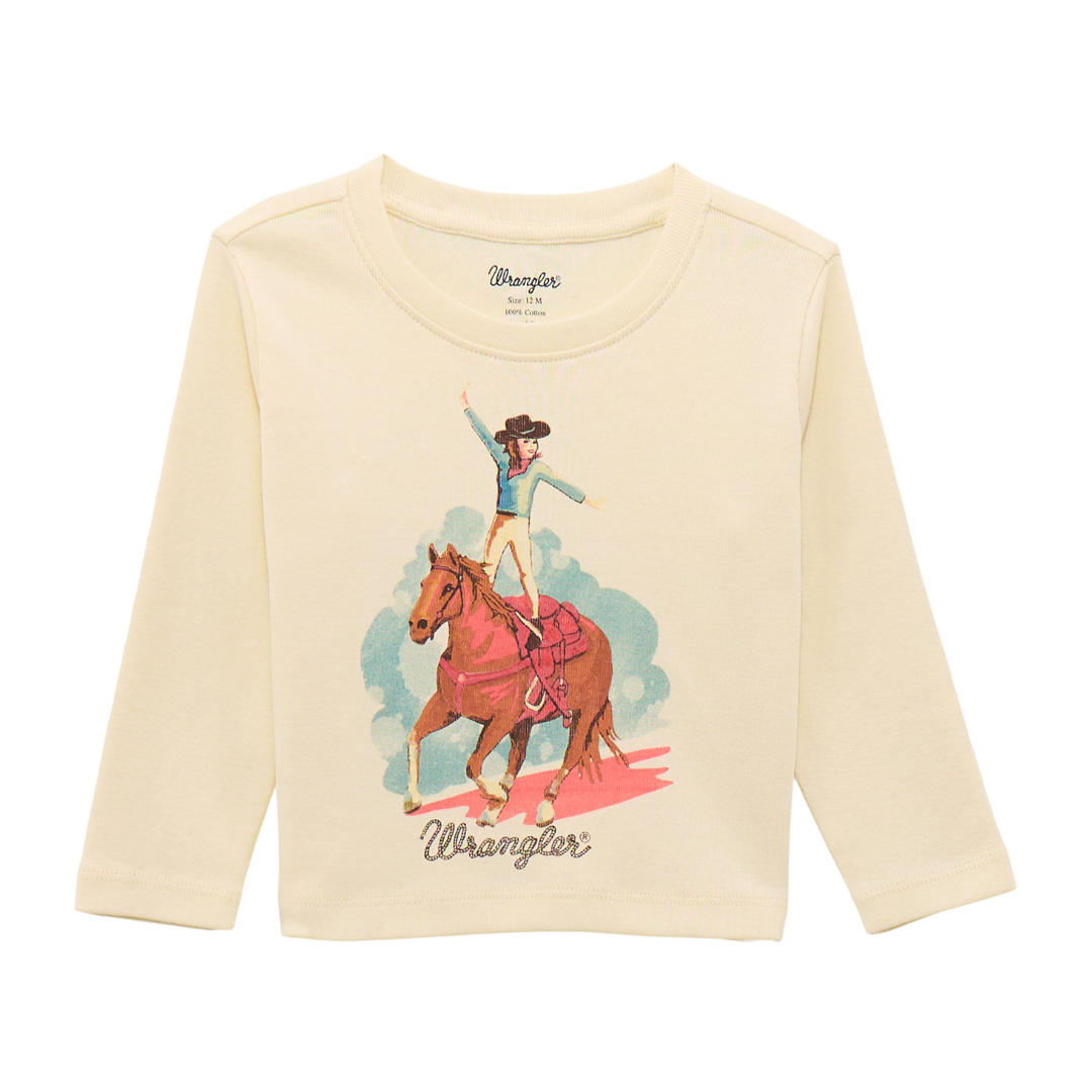 Wrangler Infant Girl's Western Graphic Pink Tee Shirt