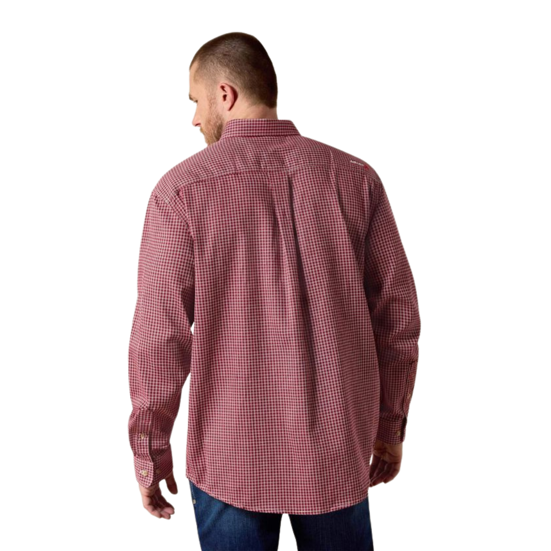 Ariat Men's FR Bell Work Wine Shirt-Big & Tall