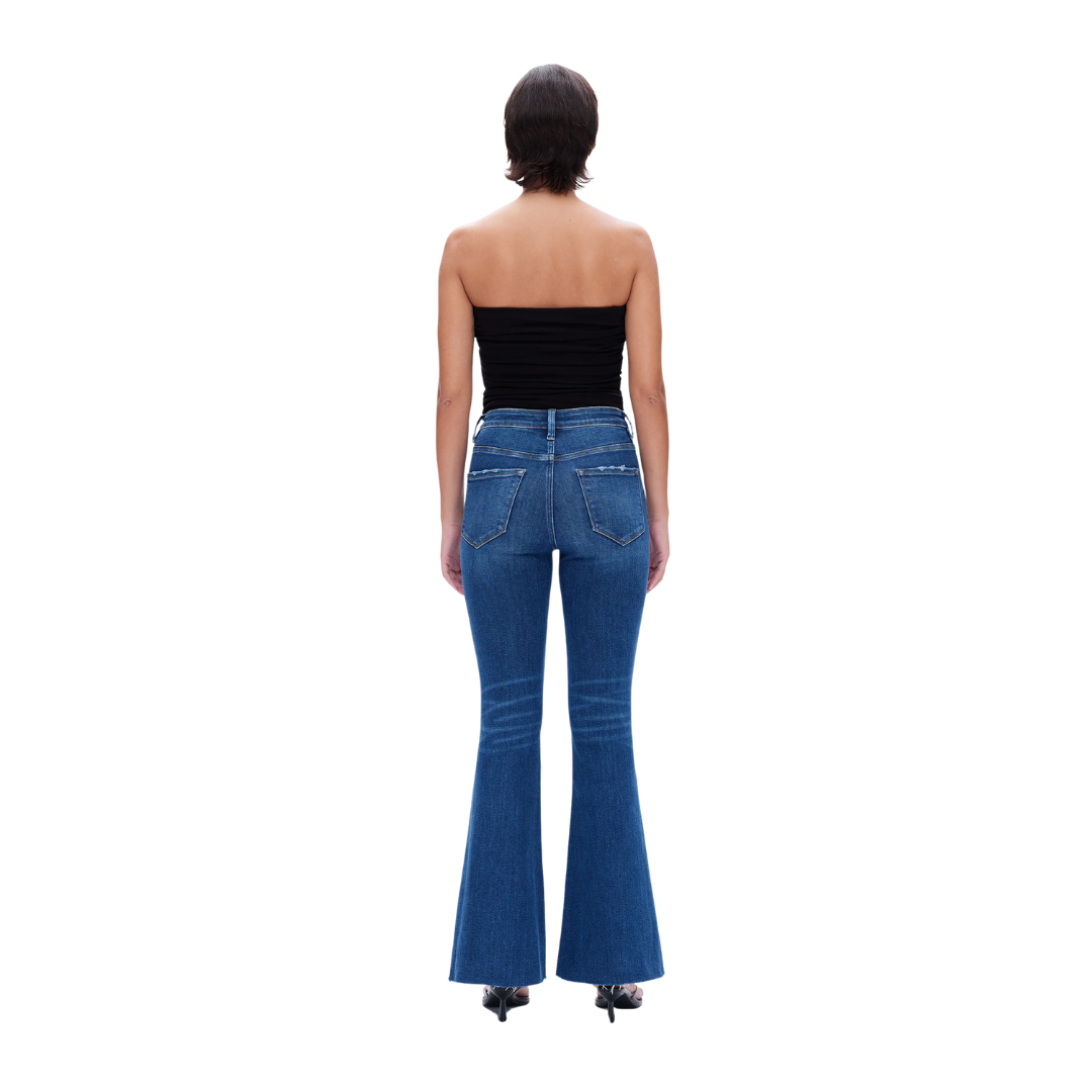 Bayeas Women's Butt Flare Denim Midnight Thunder Jeans