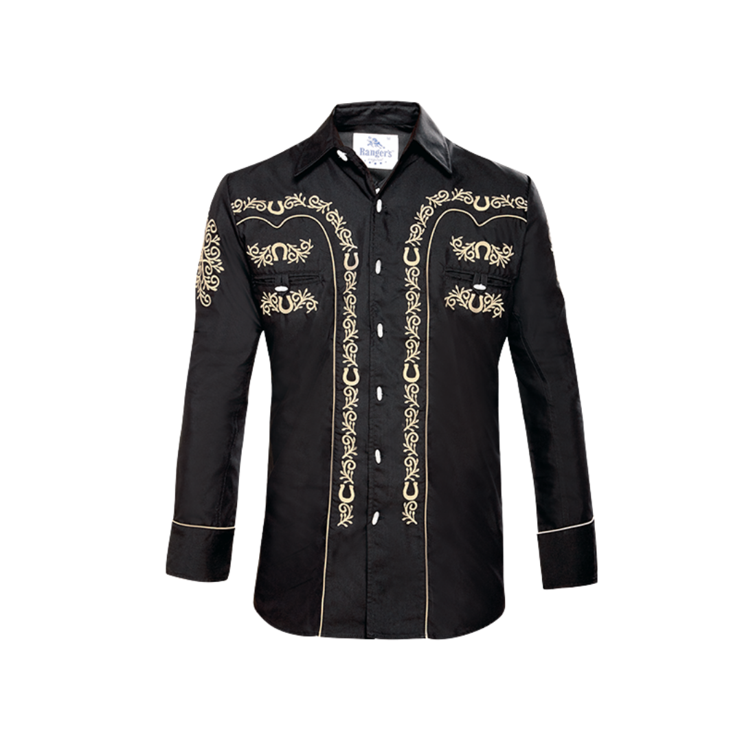 Ranger Usa Men's Embroidered Black Shirt